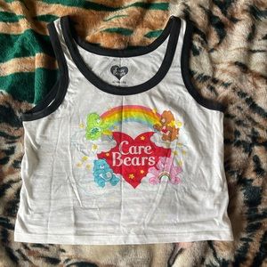 Care Bears white crop tank